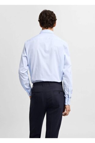 پیراهن آبی مردانه مانگو 67090621