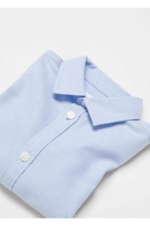 پیراهن آبی پسرانه مانگو 67090654