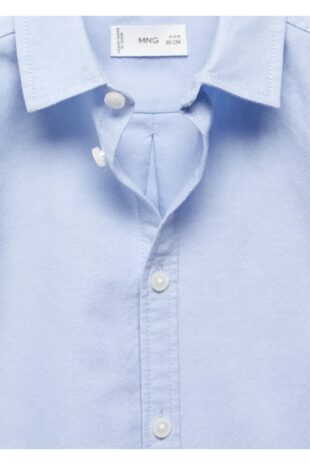 پیراهن آبی پسرانه مانگو 67090654