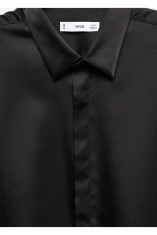 پیراهن سیاه مردانه مانگو 57069405