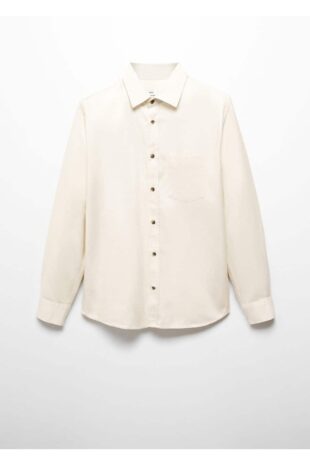 پیراهن بژ مردانه مانگو 67080635