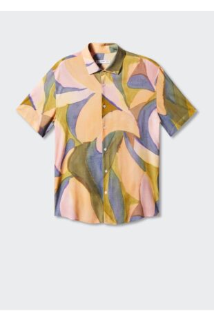 پیراهن نارنجی مردانه مانگو 57092503