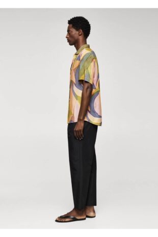 پیراهن نارنجی مردانه مانگو 57092503