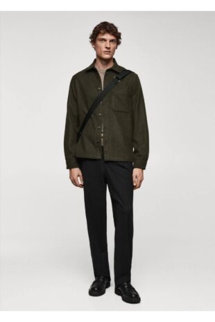 کت منگو خاکی مردانه مانگو 67040633