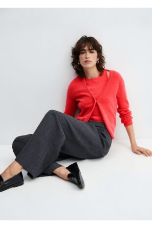 بافت منگو قرمز زنانه مانگو 67090465