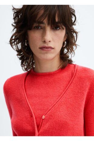 بافت منگو قرمز زنانه مانگو 67090465