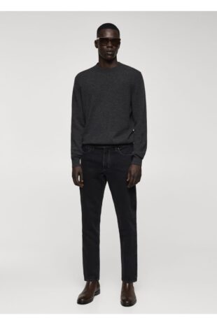 شلوارک منگو سیاه فاق نرمال مردانه مانگو 67010631