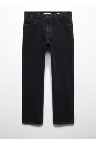 شلوارک منگو سیاه فاق نرمال مردانه مانگو 67010631