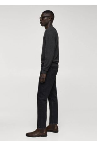 شلوارک منگو سیاه فاق نرمال مردانه مانگو 67010631