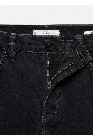 شلوارک منگو سیاه فاق نرمال مردانه مانگو 67010631