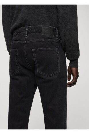 شلوارک منگو سیاه فاق نرمال مردانه مانگو 67010631