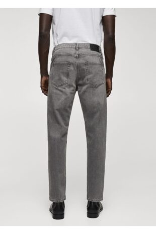 شلوارک منگو خاکستری فاق نرمال مردانه مانگو 67010632