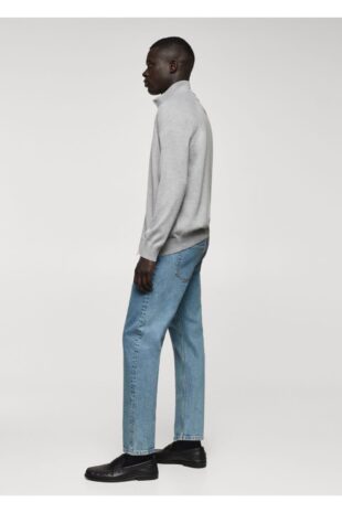 شلوارک منگو آبی فاق نرمال مردانه مانگو 67030627