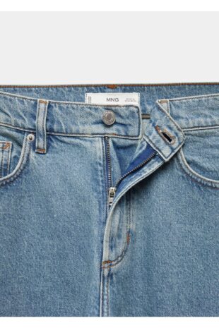 شلوارک منگو آبی فاق نرمال مردانه مانگو 67030627