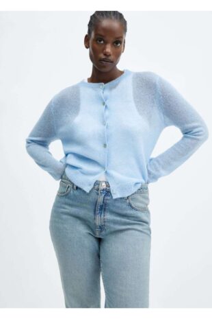 ژاکت منگو آبی زنانه مانگو 67070454