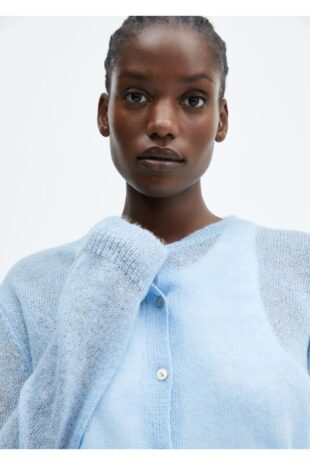 ژاکت منگو آبی زنانه مانگو 67070454