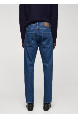 شلوارک منگو آبی فاق نرمال مردانه مانگو 67010630