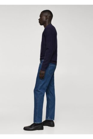 شلوارک منگو آبی فاق نرمال مردانه مانگو 67010630