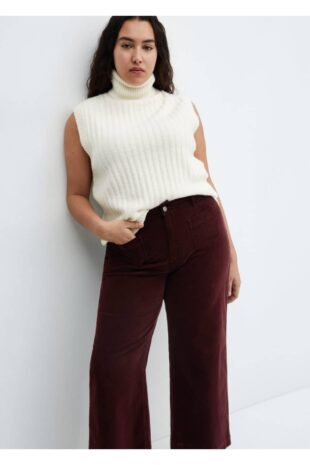 شلوارک منگو قرمز فاق نرمال زنانه مانگو 67030260