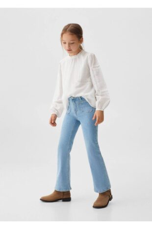 شلوارک منگو لاجورد فاق نرمال دخترانه مانگو 67030672