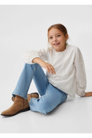 شلوارک منگو لاجورد فاق نرمال دخترانه مانگو 67030672