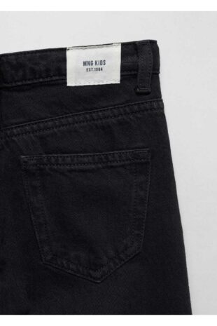 شلوارک منگو سیاه فاق نرمال دخترانه مانگو 67080463