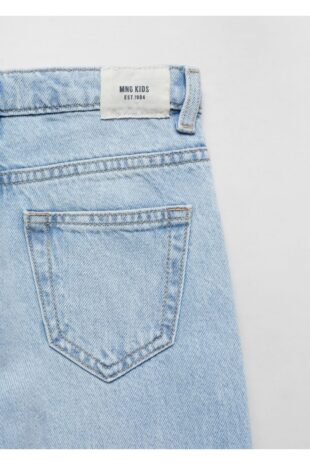 شلوارک منگو آبی فاق نرمال دخترانه مانگو 67080463