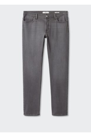 جین منگو خاکستری فاق نرمال مردانه مانگو 57010690