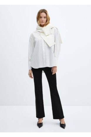 شلوارک منگو سیاه فاق نرمال زنانه مانگو 67000690