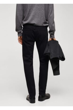 شلوارک منگو سیاه فاق نرمال مردانه مانگو 67030622