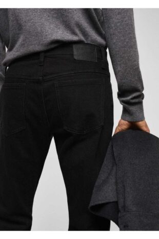 شلوارک منگو سیاه فاق نرمال مردانه مانگو 67030622