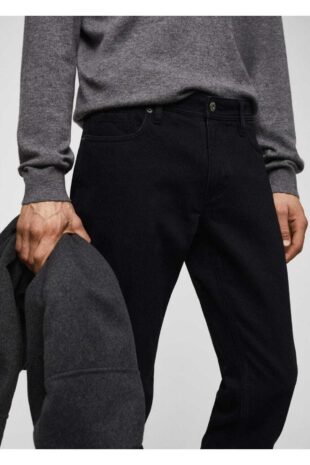 شلوارک منگو سیاه فاق نرمال مردانه مانگو 67030622