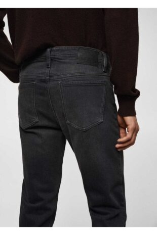 شلوارک منگو خاکستری فاق نرمال مردانه مانگو 67030625