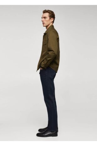 شلوارک منگو لاجورد فاق نرمال مردانه مانگو 67030626