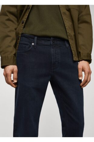 شلوارک منگو لاجورد فاق نرمال مردانه مانگو 67030626