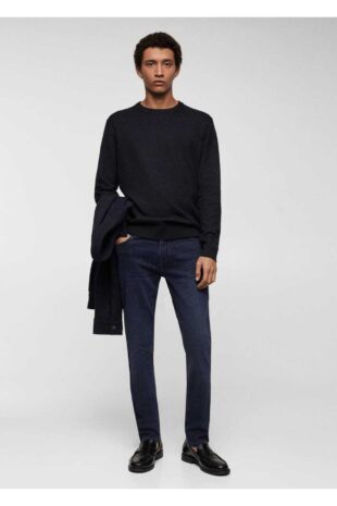 شلوارک منگو لاجورد فاق نرمال مردانه مانگو 67040270