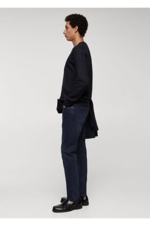 شلوارک منگو لاجورد فاق نرمال مردانه مانگو 67040270