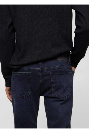 شلوارک منگو لاجورد فاق نرمال مردانه مانگو 67040270