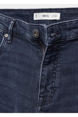 شلوارک منگو لاجورد فاق نرمال مردانه مانگو 67040270