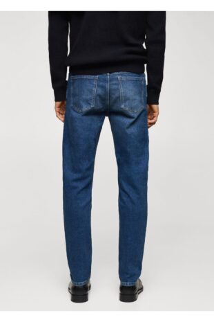 شلوارک منگو آبی فاق نرمال مردانه مانگو 67050619