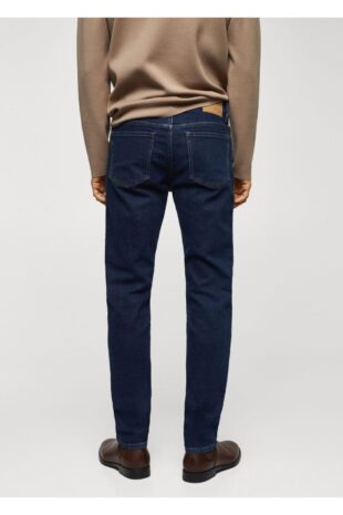 شلوارک منگو آبی فاق نرمال مردانه مانگو 67090618