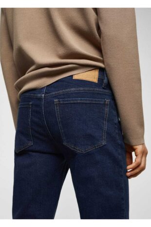 شلوارک منگو آبی فاق نرمال مردانه مانگو 67090618