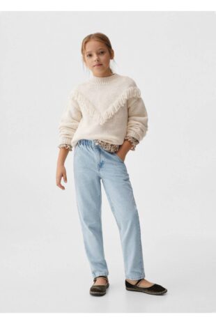 شلوارک منگو آبی فاق نرمال دخترانه مانگو 67000684