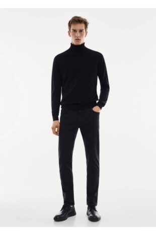 شلوارک منگو خاکستری فاق نرمال مردانه مانگو 67010641