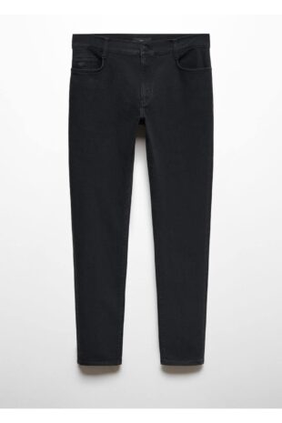 شلوارک منگو خاکستری فاق نرمال مردانه مانگو 67010641