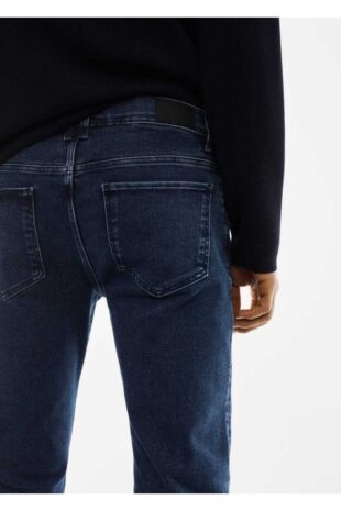 شلوارک منگو لاجورد فاق نرمال مردانه مانگو 67010642