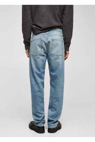 شلوارک منگو آبی فاق نرمال مردانه مانگو 67010644