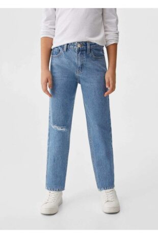 شلوارک منگو لاجورد فاق نرمال دخترانه مانگو 67031011