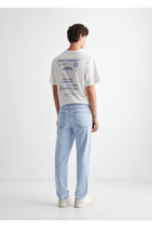 شلوارک منگو متالیک فاق نرمال مردانه مانگو 67070658