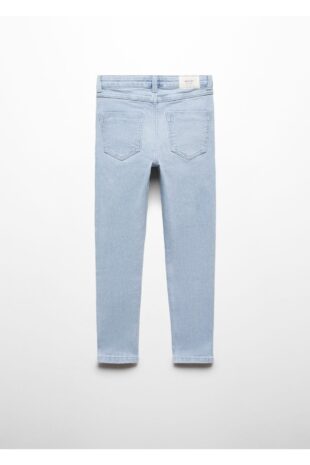 شلوار منگو آبی فاق نرمال دخترانه مانگو 67020468